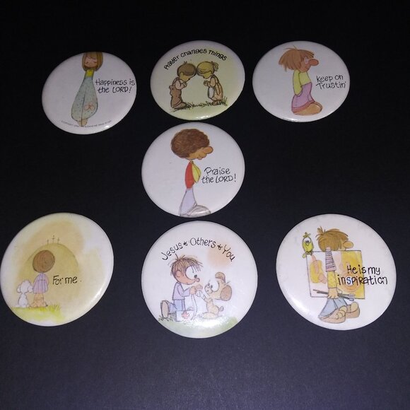 Jonathan and David Inspirational Praise the Lord Jesus Button Lot of 7 - Picture 1 of 6